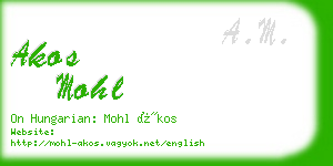 akos mohl business card